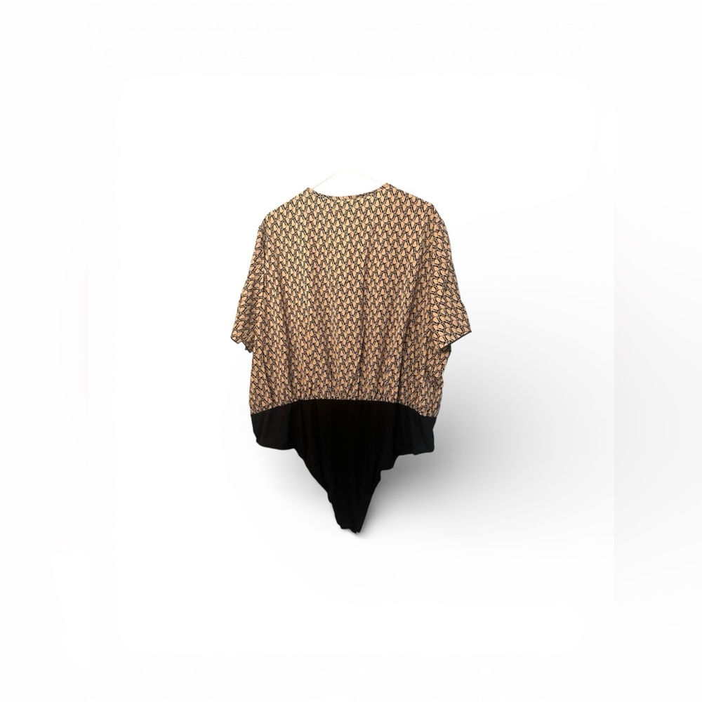Patterned Neutral Surplice Bodysuit with Ruffle Sleeves - NWT - Picture 2 of 4